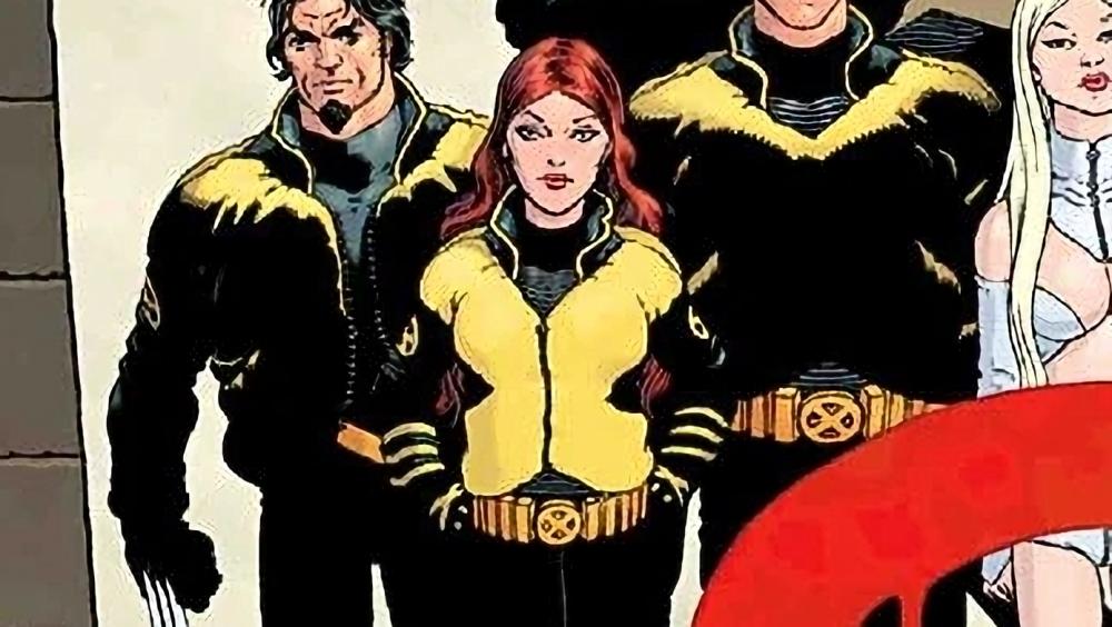 Jean Grey e os X-Men na capa da hist&oacute;ria em quadrinhos 
